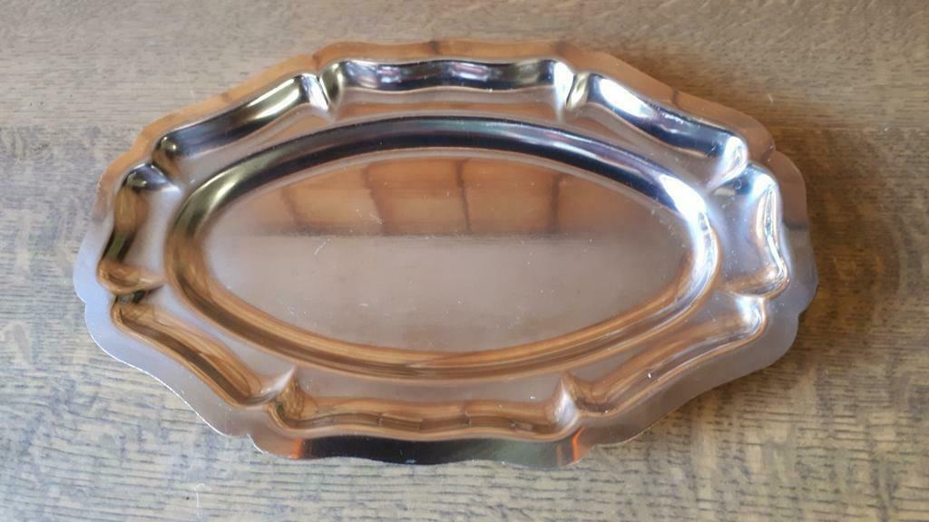 Inox schaaltje 20 cm x 13 cm, Huis en Inrichting, Ophalen of Verzenden, Gebruikt, Overige materialen, Schaal of Schalen