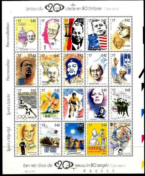 België 1999 Een reis door de 20ste eeuw OBP Blok 83**, Postzegels en Munten, Postzegels | Europa | België, Postfris, Orginele gom