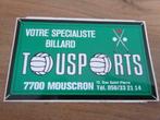 oude sticker mouscron tousports moeskroen billard autocollan, Collections, Collections Autre, Envoi, Neuf