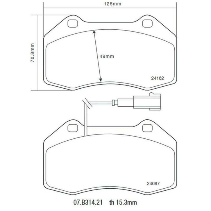 Plaquettes de freins Brembo HP2000 pour Abarth 500, Punto, Auto diversen, Autosport-onderdelen, Nieuw, Ophalen of Verzenden