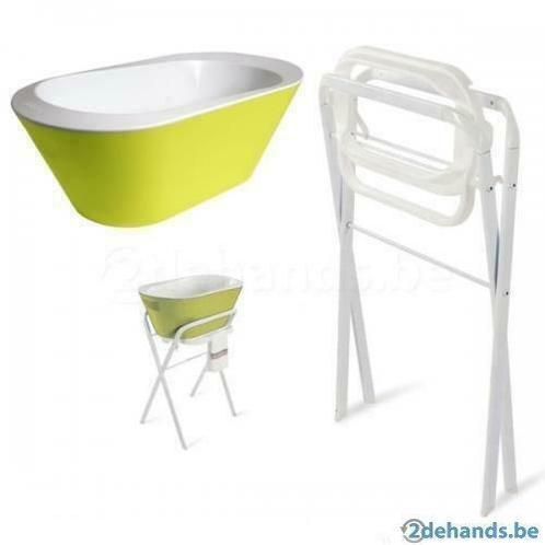 Donder multifunctioneel heel ② Heel handig Hoppop babybad Lime met Hoppop badstandaard — Bains & Soins —  2ememain