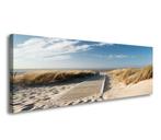 Nieuw canvas schilderij panorama Noordzee 120 x 40 cm, Antiek en Kunst, Kunst | Schilderijen | Modern, Verzenden