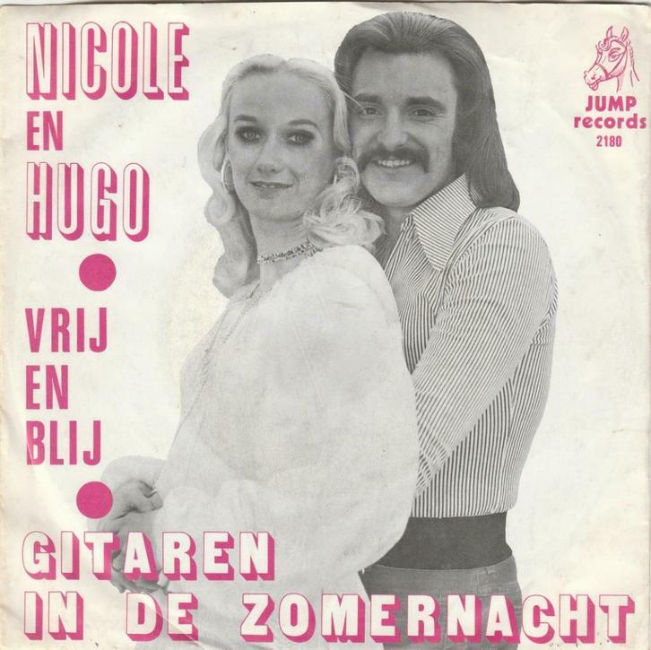 45T: Nicole en Hugo: Gitaren in de zomernacht, Cd's en Dvd's, Vinyl | Nederlandstalig, Gebruikt, Overige formaten, Ophalen of Verzenden