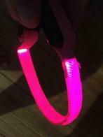 Neonroze katten- / hondenhalsband KNIPPEREND / LUMINOUS, NIE, Dieren en Toebehoren, Kattenhalsbanden en Penningen, Ophalen of Verzenden