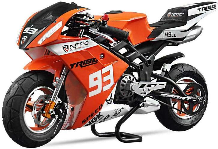 Pocket Bike 49cc Kinder Bike F1 Racing Bike Dirt Bike Oranje, Kinderen en Baby's, Speelgoed | Buiten | Voertuigen en Loopfietsen