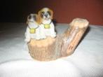 2 chiens de sauvetage sur bois fabriqués à la main de Zermat, Antiquités & Art, Curiosités & Brocante, Enlèvement ou Envoi