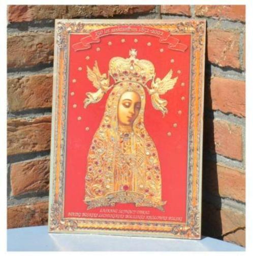 §représentation religieuse polonaise collée sur bois, Antiquités & Art, Antiquités | Objets religieux, Enlèvement ou Envoi