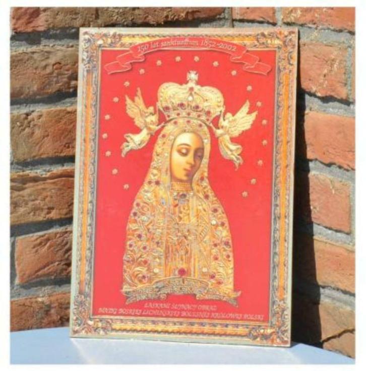 §représentation religieuse polonaise collée sur bois, Antiquités & Art, Antiquités | Objets religieux, Enlèvement ou Envoi