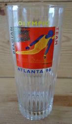 bierglas Maes glas Atlanta 96 Belgian Olympic Team, Comme neuf, Autres marques, Enlèvement ou Envoi, Verre ou Verres