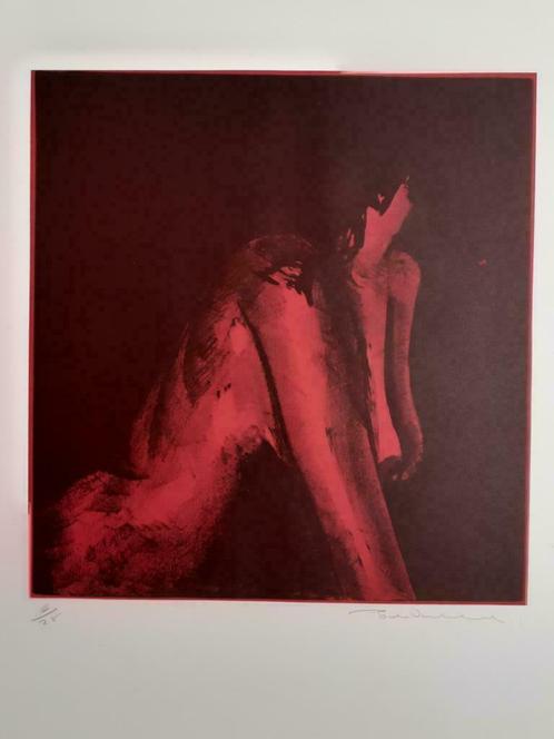 "Nu en rouge" - Paul Verbeeck, Antiquités & Art, Art | Lithographies & Sérigraphies, Enlèvement