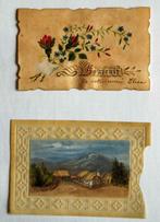 zeer oude originele handgeschilderde kleine kaartjes, Autres sujets/thèmes, Avant 1940, Utilisé, Envoi