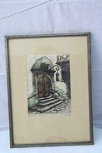 aquarel van Altes Rathaustor in Innsbruck, Ophalen