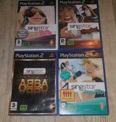Lot de 4 jeux Singstar : 80s - Rocks ! - Pop Hits - ABBA, Games en Spelcomputers, Games | Sony PlayStation 2, Zo goed als nieuw