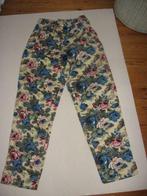 Vintage broek met grote bloemen in blauwtinten bordea, Kleding | Dames, Broeken en Pantalons, Nieuw, Lang, Blauw, Maat 38/40 (M)