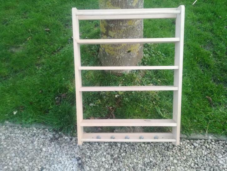 Wandrekje met 4 schabjes in massief hout, Huis en Inrichting, Woonaccessoires | Wandplanken en Boekenplanken, Zo goed als nieuw