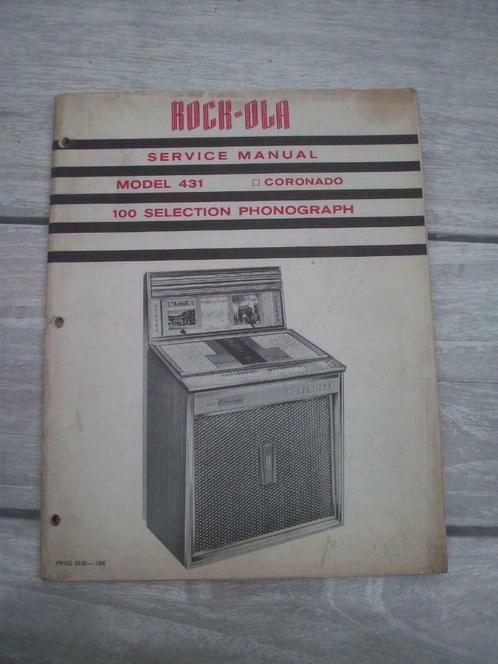 jukebox verschillende manual's, Verzamelen, Automaten | Jukeboxen, Gebruikt, Rock Ola, 1960 tot 1970, Verzenden