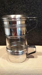 Zilveren theefilter met glas, Ophalen of Verzenden, Zilver