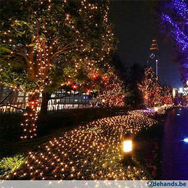 Kerstverlichting. 128-LED Netverlichting 3x3m. Warm/Wit, Divers, Noël, Neuf