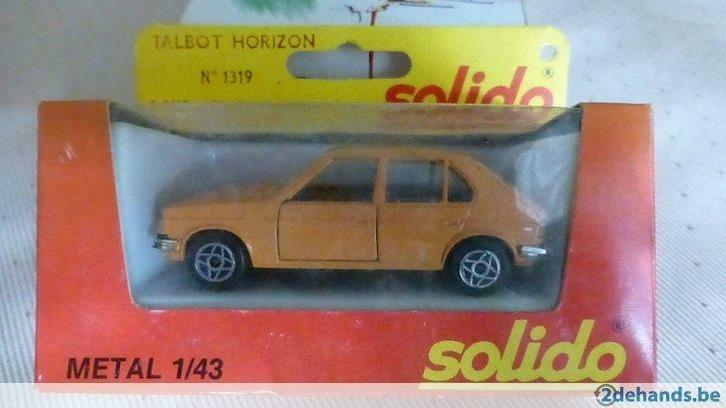 1:43 oude Solido Simca Talbot Horizon oker, Hobby en Vrije tijd, Modelbouw | Auto's en Voertuigen, Gebruikt, Auto, Ophalen of Verzenden