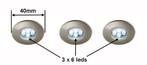 Set de 3 mini spots LED à encastrer, Metaal of Aluminium, Nieuw, Ophalen of Verzenden, Led