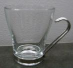 Thee glazen met afneembaar metalen beugeltje., Glas of Glazen, Gebruikt, Ophalen of Verzenden, Glas