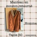 Manteau homme mouton retourné naturel Taille 50, Maat 48/50 (M), Bruin, Zo goed als nieuw, FeelGood