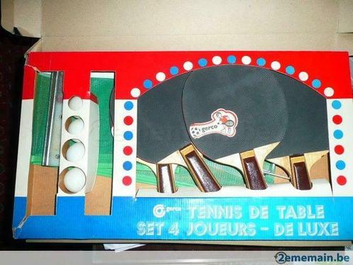 Gerco set tennis de table 4 joueurs ping pong neuf, Sport en Fitness, Tafeltennis, Nieuw