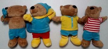 Quatuor de nounours aussi beaux que neufs, Kinderen en Baby's, Speelgoed | Knuffels en Pluche, Ophalen, Zo goed als nieuw, Beer