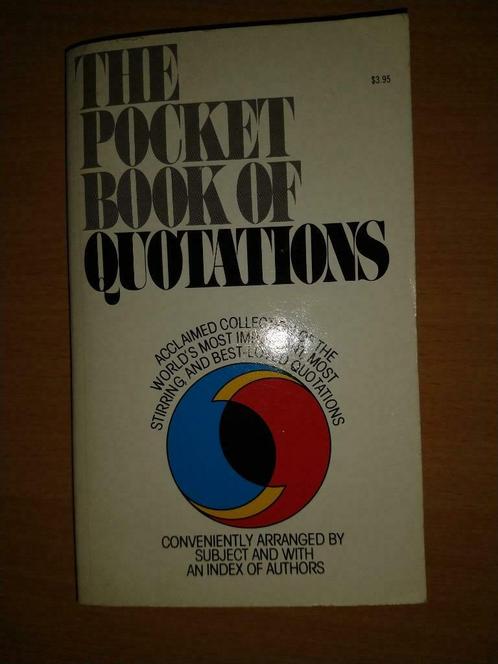 Engelstalig boek: The pocket book of quotations, Livres, Dictionnaires, Utilisé, Anglais, Autres éditeurs, Enlèvement ou Envoi