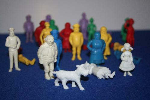 31 Oude ESSO Kuifje figuren , Monokleur figures, Collections, Personnages de BD, Utilisé, Statue ou Figurine, Tintin, Enlèvement ou Envoi