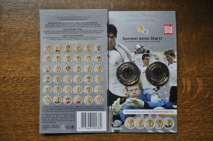 UPPER DECK METALEN 2 MUNTEN VAN DEUTSCHER FUSSBALL BUND, Collections, Articles de Sport & Football, Neuf, Autres types, Enlèvement ou Envoi