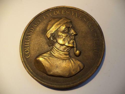 medaille Jacques Cousteau Medallion La Calypso by R Duboc, Postzegels en Munten, Penningen en Medailles, Ophalen of Verzenden