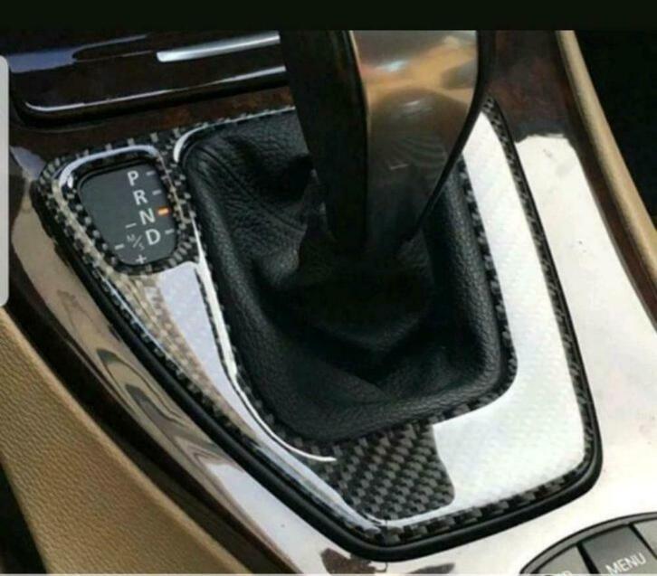 ECHT CARBON FIBER AUTOMAAT KEUZE AFDEK  BMW E90 E91 E92 E93, Auto-onderdelen, Overige Auto-onderdelen, BMW, Nieuw, Ophalen of Verzenden