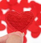 Petit coeur rouge fer sur patch enfants - 35 x 33 mm, Fille, WWW.ZEIDO.EU, Envoi, Neuf