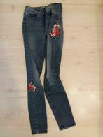 Jeans met broderie - W38 L32, Ophalen of Verzenden, Zo goed als nieuw, Blauw, Overige jeansmaten