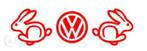 Volkswagen rabbit raamsticker, Ophalen of Verzenden