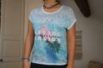 T-SHIRT BLANC MOTIF ONLY TAILLE M, Comme neuf, Manches courtes, Taille 38/40 (M), ONLY