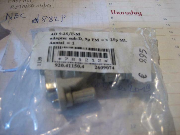 adapter sub-9, 25p ML9P.., Computers en Software, Printerbenodigdheden, Nieuw, Printerkabel, Ophalen of Verzenden