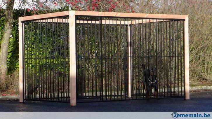 Chenil à barreaux avec cadre en DOUGLAS chenil XXL NEUF, Animaux & Accessoires, Accessoires pour chiens, Neuf, Envoi