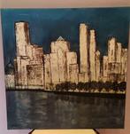 Schilderij sky line New York, Antiquités & Art, Art | Peinture | Moderne, Enlèvement