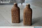 Paire de bouteilles osier déco / vlechtwerk flesjes, Huis en Inrichting, Keuken | Keukenbenodigdheden, Gebruikt