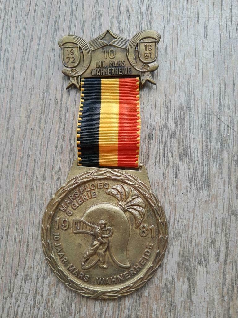 Medaille 1981 - marsploeg 6 genie - 10 jaar mars Wahnerheide, Ophalen of Verzenden