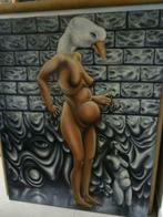 Schilderij - airbrush, Antiek en Kunst, Ophalen