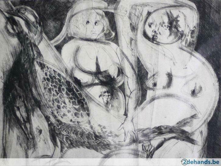 ets Wim van Remortel (1939–2013), Antiek en Kunst, Kunst | Etsen en Gravures, Ophalen of Verzenden