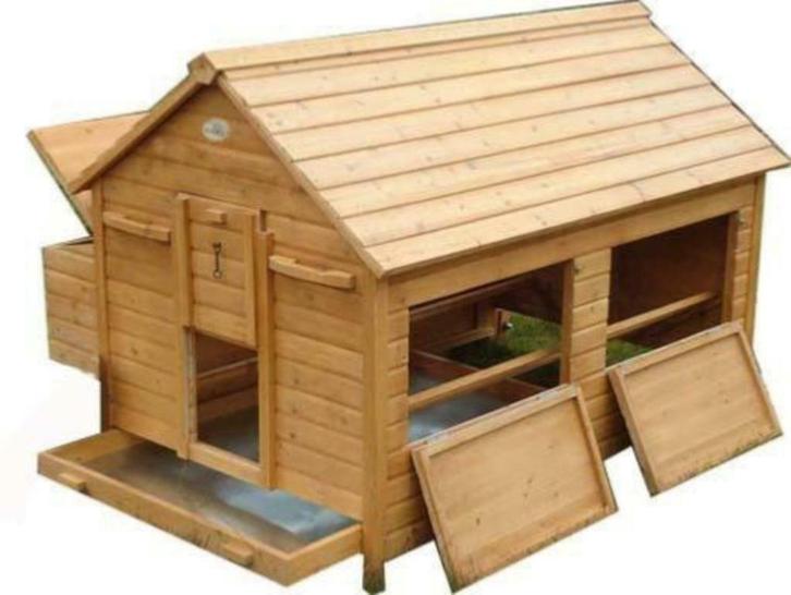 Poulailler mobile XXL 15 poules abri poule avec roues coq, Dieren en Toebehoren, Pluimvee | Toebehoren, Nieuw, Kippenhok of Kippenren
