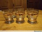 Lot de 6 verrines/verres à liqueur vintage lignes dorées