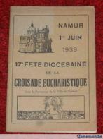 Fête diocésaine de la Croisade eucharistique. Namur 1939., Utilisé, Enlèvement ou Envoi
