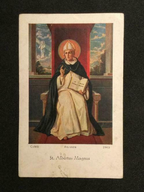 Carte des Saints SAINT ALBERTUS MAGNUS, Collections, Images pieuses & Faire-part, Image pieuse, Enlèvement ou Envoi