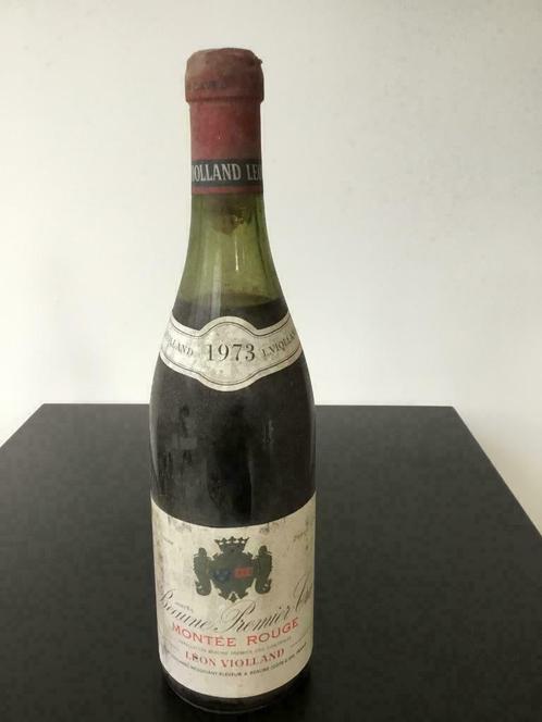 Beaune Premier Cru Montée Rouge 1973, Verzamelen, Wijnen, Zo goed als nieuw, Rode wijn, Frankrijk, Vol, Ophalen of Verzenden