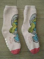 Set 2 paar sokken met noppen maat 31 - 34 smurfin, Kinderen en Baby's, Kinderkleding | Schoenen en Sokken, Meisje, Gebruikt, Ophalen of Verzenden
